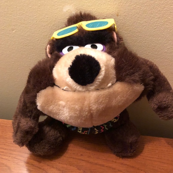 Looney Tunes Tasmanian Devil in swim trunks vintage plush stuffed toy - Picture 1 of 6